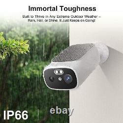Solar Battery Powered Wireless Security Camera System Outdoor WiFi IP Home