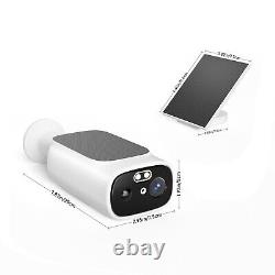 Solar Battery Powered Wireless Security Camera System Outdoor WiFi IP Home