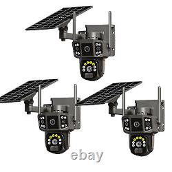 Solar Battery Powered Wireless WiFi Outdoor Pan/Tilt Home Security Camera System