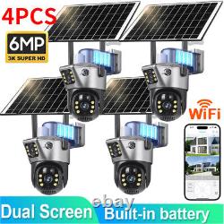 Solar Battery Powered Wireless WiFi Outdoor Pan/Tilt Home Security Camera System