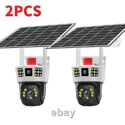 Solar Battery Powered Wireless WiFi Outdoor Pan/Tilt Home Security Camera System