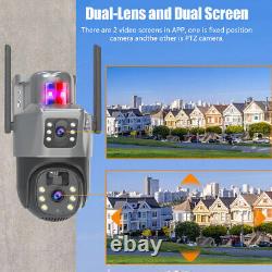 Solar Battery Powered Wireless WiFi Outdoor Pan/Tilt Home Security Camera System