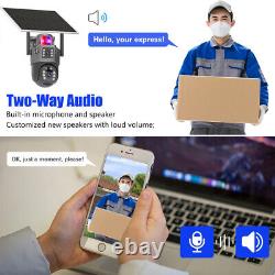 Solar Battery Powered Wireless WiFi Outdoor Pan/Tilt Home Security Camera System