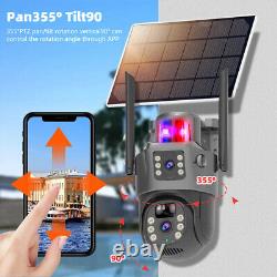 Solar Battery Powered Wireless WiFi Outdoor Pan/Tilt Home Security Camera System
