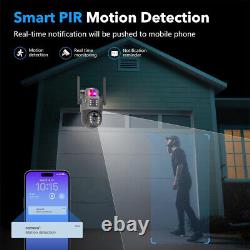 Solar Battery Powered Wireless WiFi Outdoor Pan/Tilt Home Security Camera System