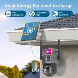 Solar Battery Powered Wireless WiFi Outdoor Pan/Tilt Home Security Camera System
