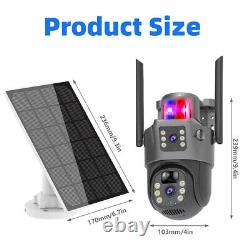 Solar Battery Powered Wireless WiFi Outdoor Pan/Tilt Home Security Camera System
