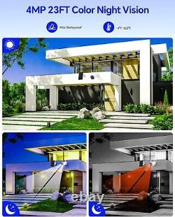 Solar Battery Security Camera System Wireless 2K Home Outdoor CCTV 2Way Audio IR