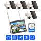 Solar Powered Security Camera Outdoor Wireless System 10ch 10 Monitor Home Hdd