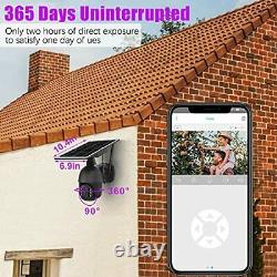 Solar Powered Wireless Security Camera OutdoorENSTER Pan Tilt WiFi Home Smart