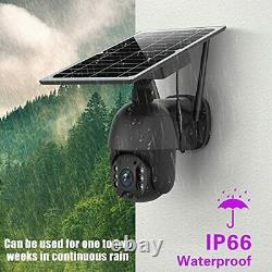 Solar Powered Wireless Security Camera OutdoorENSTER Pan Tilt WiFi Home Smart