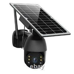 Solar Powered Wireless Security Camera Outdoor, Pan Tilt WiFi Home Smart Cam