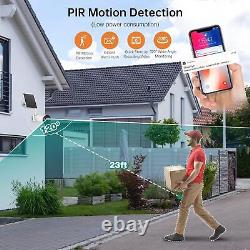 Solar Powered Wireless Security Camera System Home with Base Station App Alert