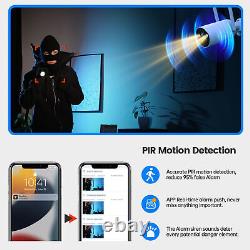 Solar Powered Wireless Security Camera System Home with Base Station App Alert