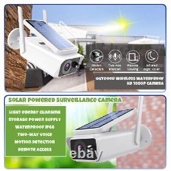 Solar Powered Wireless Security Camera System Outdoor Home Wifi IP Audio