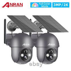 Solar Security Camera Battery Powered Wireless System Wifi Outdoor Pan/Tilt Home