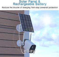 Solar Security Camera Outdoor Wireless 1080P Wifi Home Surveillance Camera Color