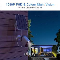 Solar Security Camera Outdoor Wireless 1080P Wifi Home Surveillance Camera Color