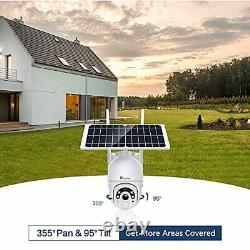 Solar Security Camera Outdoor Wireless WiFi Ctronics Pan Tilt Home PTZ Securi