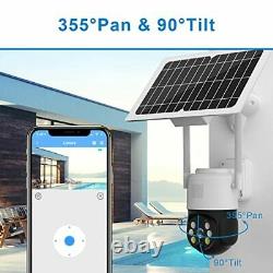 Solar Security Camera Wireless Outdoor Auto Tracking Battery Powered WiFi Home
