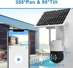 Solar Security Camera Wireless Outdoor Auto Tracking Battery Powered Wifi Home S