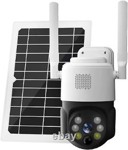 Solar Security Camera Wireless Outdoor Auto Tracking Battery Powered Wifi Home S