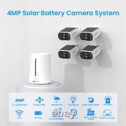 Solar Security Cameras Wireless Outdoor 4MP Home Security System No Monthly Fee
