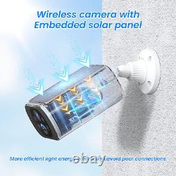 Solar Security Cameras Wireless Outdoor 4MP Home Security System No Monthly Fee