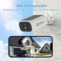 Solar Security Cameras Wireless Outdoor 4MP Home Security System No Monthly Fee