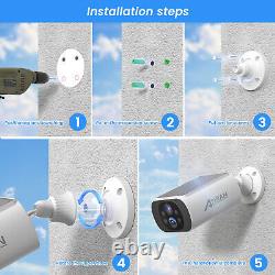 Solar Security Cameras Wireless Outdoor 4MP Home Security System No Monthly Fee