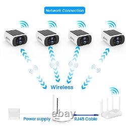 Solar Security Cameras Wireless Outdoor 4MP Home Security System No Monthly Fee