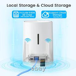 Solar Security Cameras Wireless Outdoor 4MP Home Security System No Monthly Fee
