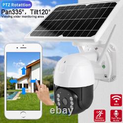 Solar Wifi Outdoor Pan/Tilt Home Security Camera System Wireless Auto Tracking