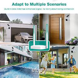 Solar Wireless Security Camera System 4 Cameras + Base Station for Home Outdoor