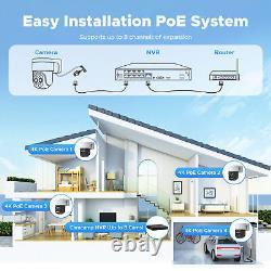 Stable 5MP PoE Security IP Camera System Night Vision Outdoor Home Security 3TB