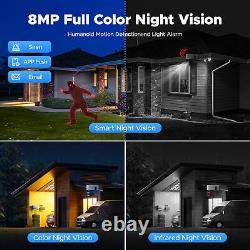 Stable 5MP PoE Security IP Camera System Night Vision Outdoor Home Security 3TB