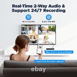 Stable 5MP PoE Security IP Camera System Night Vision Outdoor Home Security 3TB