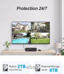 Swann 12MP Home Security Cameras with 2TB HDD Recorder, NVR Security Camera