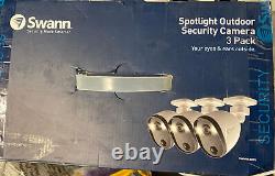 Swann Home Security System 3 Outdoor Spotlight Cameras