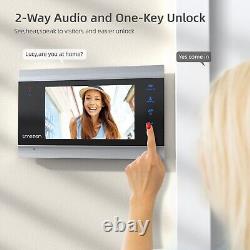 TMEZON 2MP Video Doorbell Home Security Intercom Door Chime 2x7' Monitor Camera
