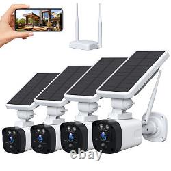 TOGUARD 3MP Solar Battery Powered Wifi Outdoor Home Security Camera System Wired