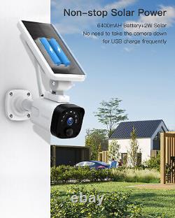 TOGUARD 3MP Solar Battery Powered Wifi Outdoor Home Security Camera System Wired
