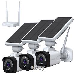 TOGUARD 3MP Solar Powered Outdoor Home Security Camera System 2.4G Wifi Wireless