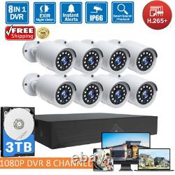 TOGUARD 8CH 5MP DVR 1080P CCTV Home Security Camera System Outdoor Night Vision