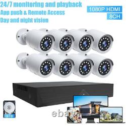 TOGUARD 8CH 5MP DVR 1080P CCTV Home Security Camera System Outdoor Night Vision