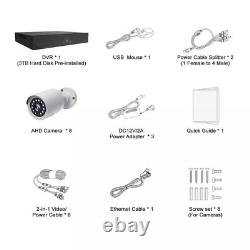 TOGUARD 8CH 5MP DVR 1080P CCTV Home Security Camera System Outdoor Night Vision