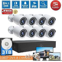 TOGUARD 8CH DVR 1080P CCTV Security Camera System Outdoor Home Bullet Camera