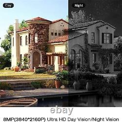 TOGUARD 8MP Audio PoE Security Camera System 8CH H. 265+ NVR Home Surveillance
