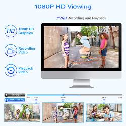 TOGUARD Wireless Home Security Camera System 1080P 8CH NVR CCTV Camera Set 3TB
