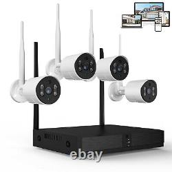 TOPVISION 4pcs Security Wired Camera System, 8CH 3MP NVR Home Security, 1080P
